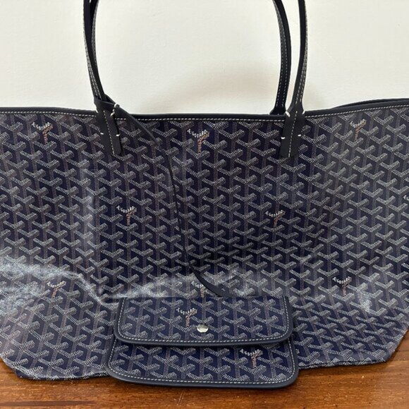 NWT Goyard Saint Louis PM Tote Navy Blue